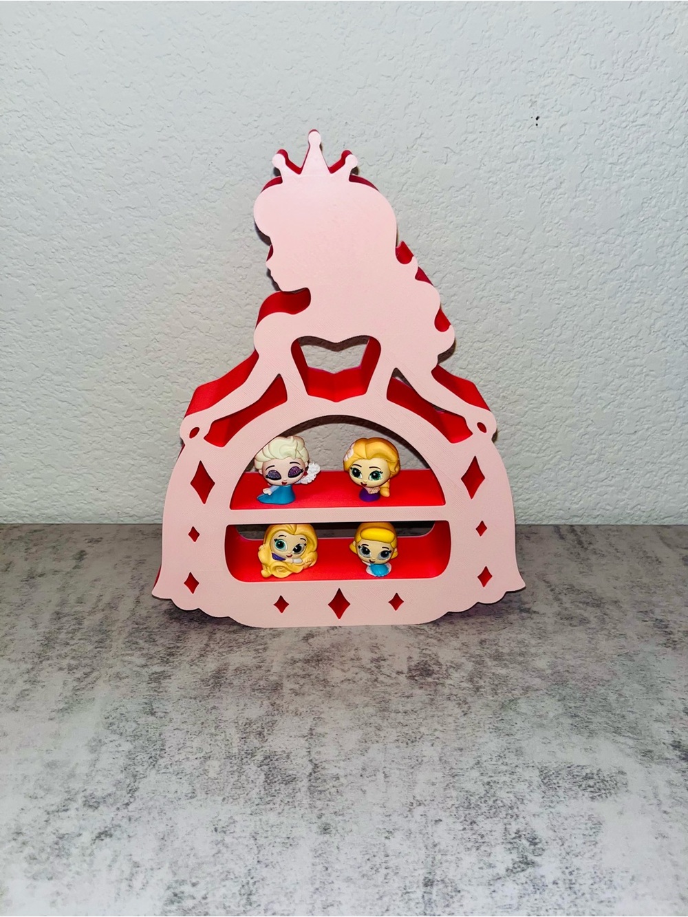 Pink Princess Toy Display Shelf for Kids